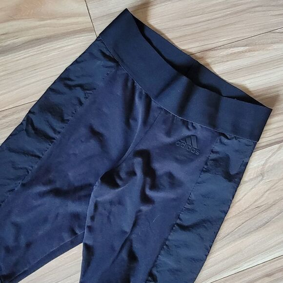 Adidas WND Wind Sporty Tech Mid Rise Tights in Black - Picture 7 of 16